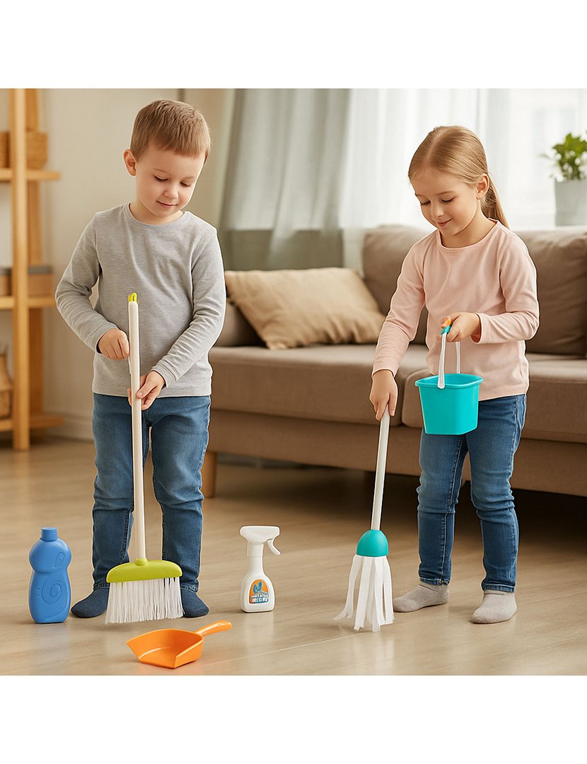Brinquedo Conjunto de Limpeza 7 Peças