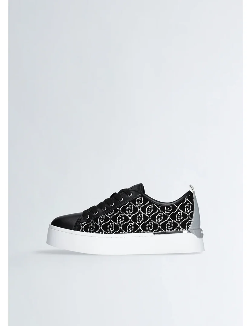 Ténis Senhora Preto e Prateado