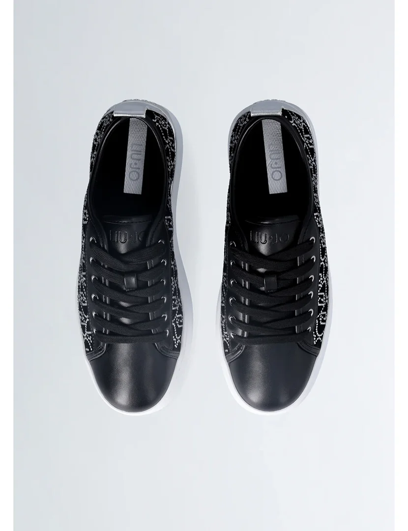 Ténis Senhora Preto e Prateado