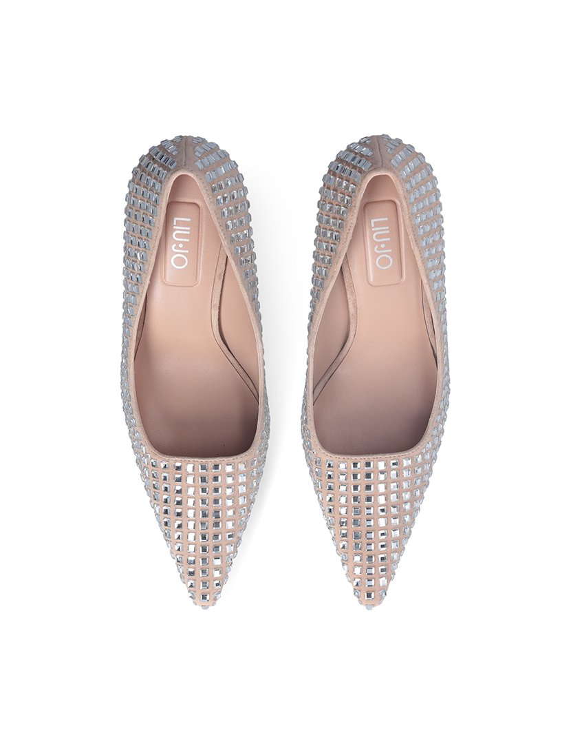 Sapatos com Salto Senhora Bege com Apliques