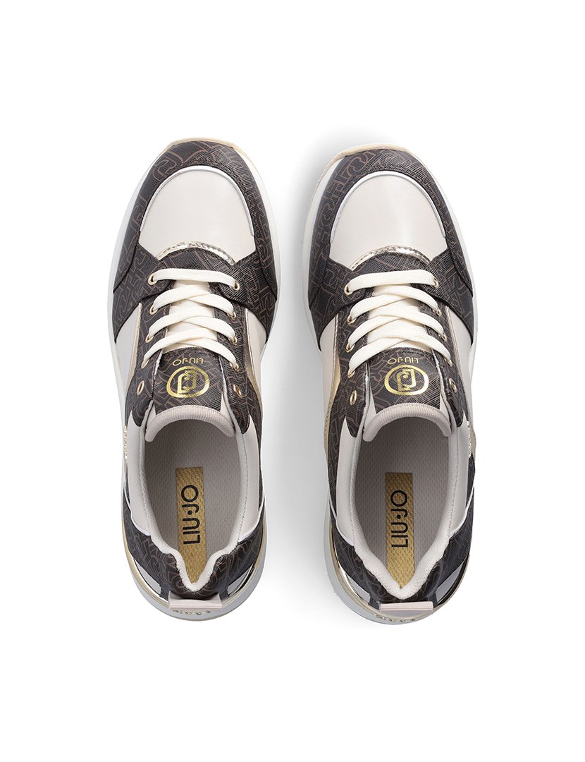 Ténis Senhora Castanho e Bege