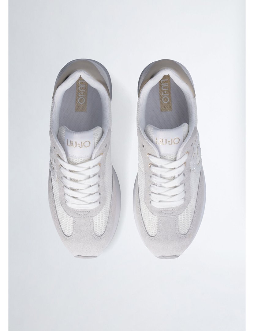 Ténis Senhora Branco e Dourado