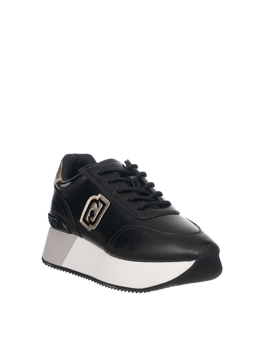 Ténis Senhora Preto e Dourado