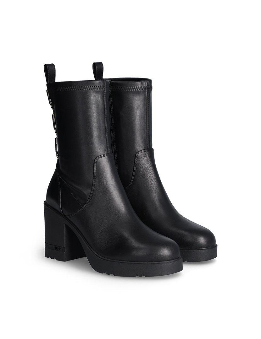 Botins com Salto Senhora Preto