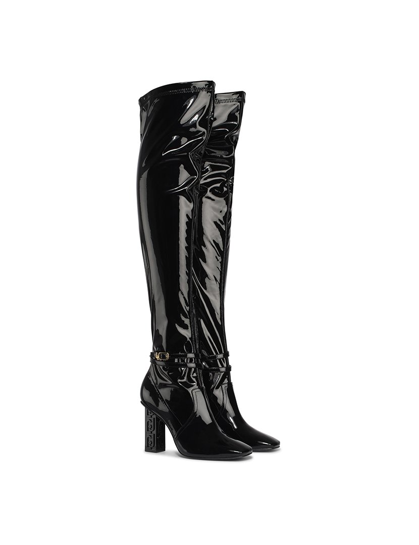Botas Cano Alto com Salto Senhora Preto
