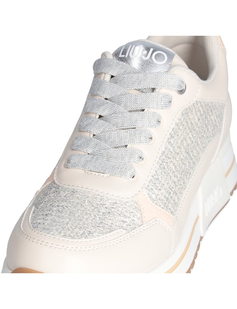 Ténis Senhora Bege e Prateado