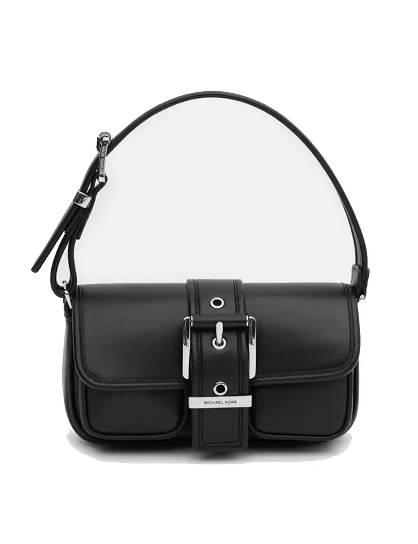 Colby Extra-Small Leather Shoulder Bag Black