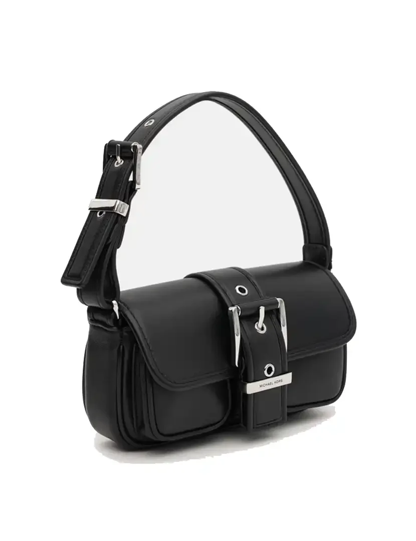 Colby Extra-Small Leather Shoulder Bag Black