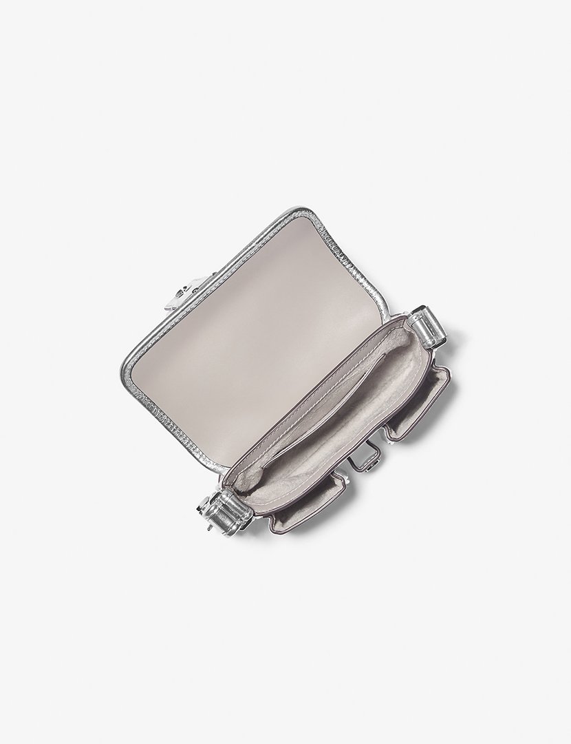 Colby Extra-Small Metallic Shoulder Bag Silver