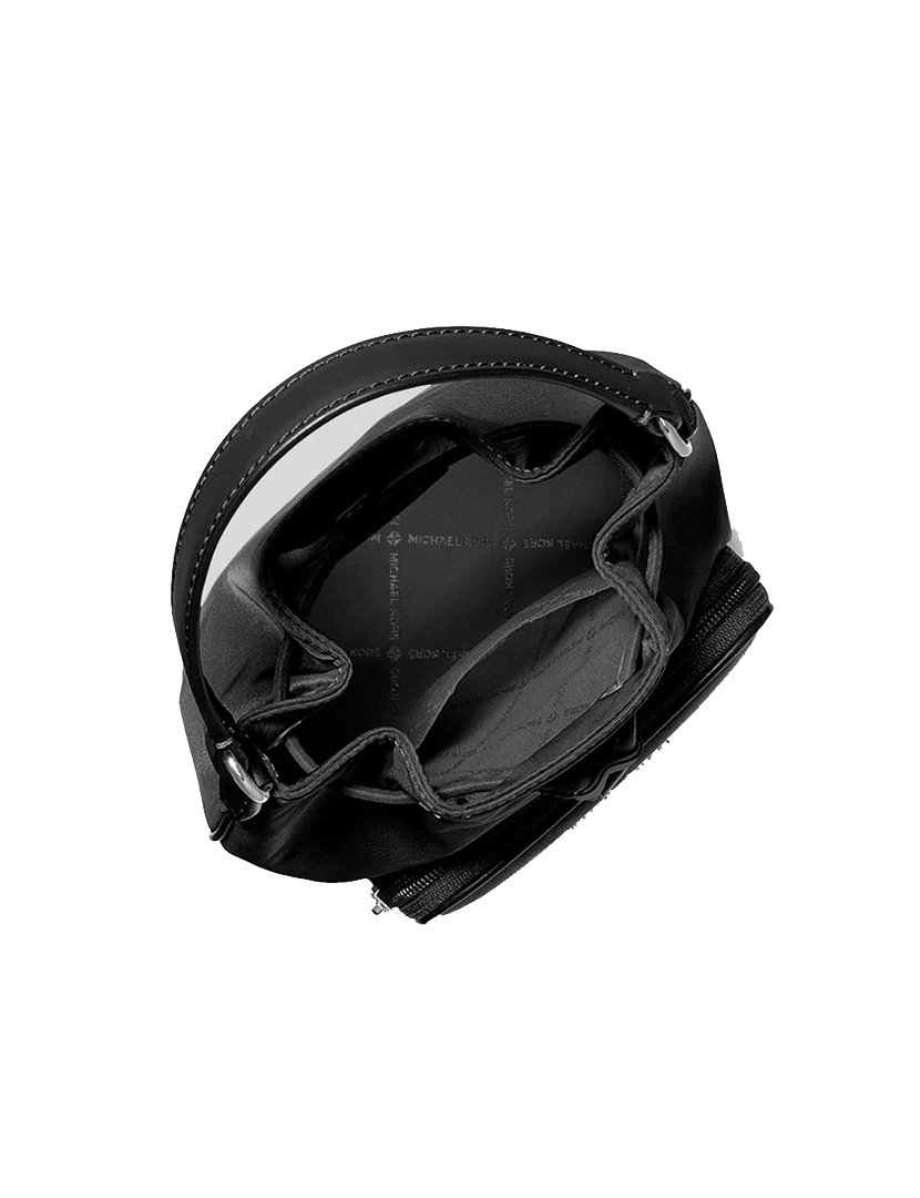 Khai Small Nylon Bucket Bag Black