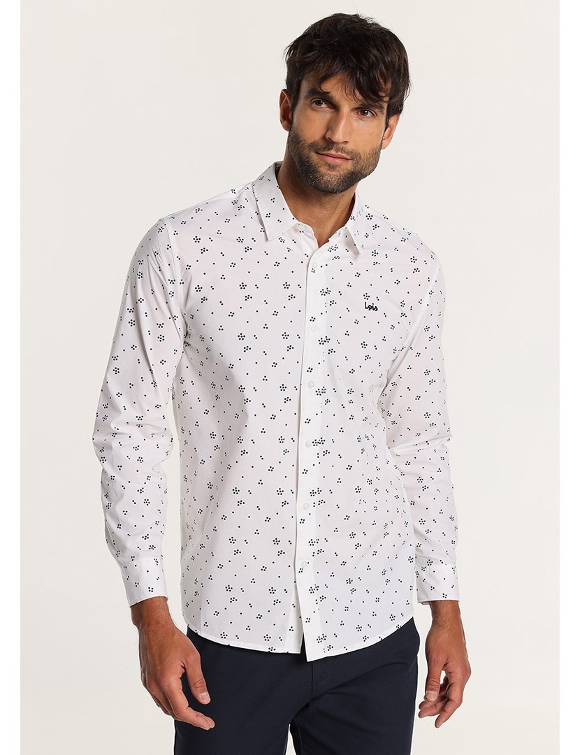 Camisa Homem com Detalhes Branco