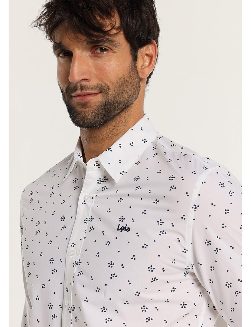 Camisa Homem com Detalhes Branco