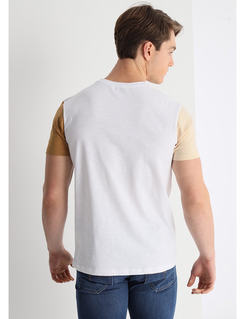 T-Shirt Homem Estilo Vintage Branco