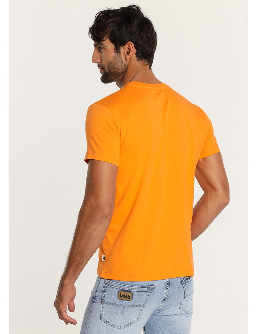 T-Shirt Homem com Estampado Laranja
