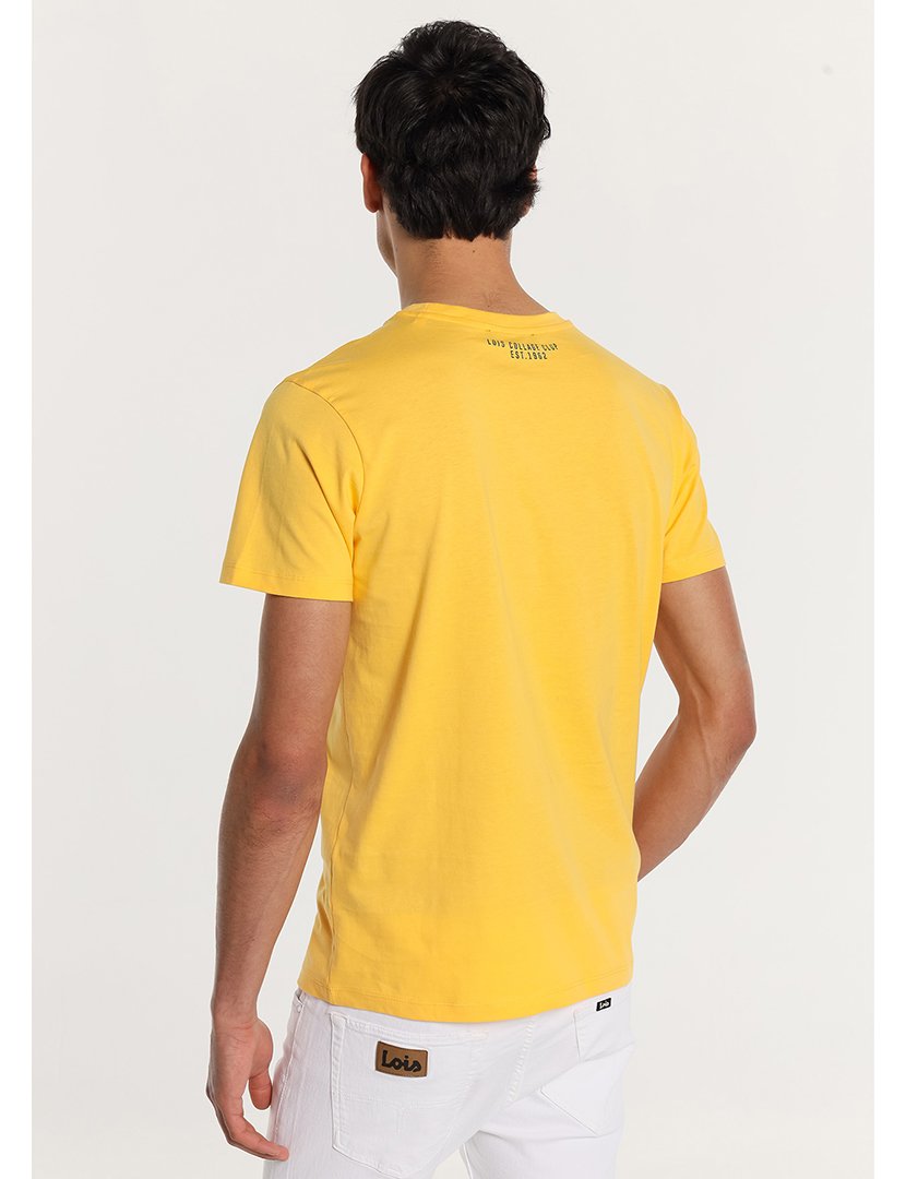 T-Shirt Homem com Estampado Amarelo