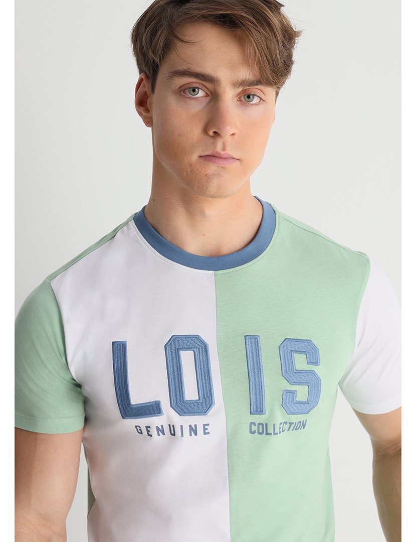 T-Shirt Homem Verde e Branco