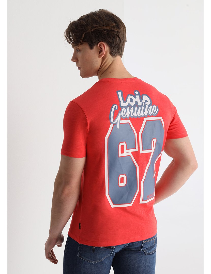 T-Shirt Homem com Estampado 62 Vermelho