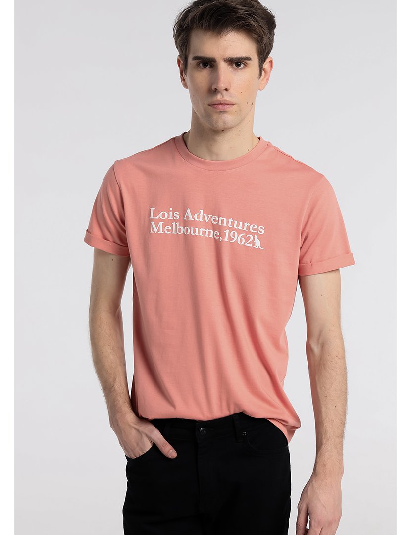 T-Shirt Homem Grafica Confort Rosa