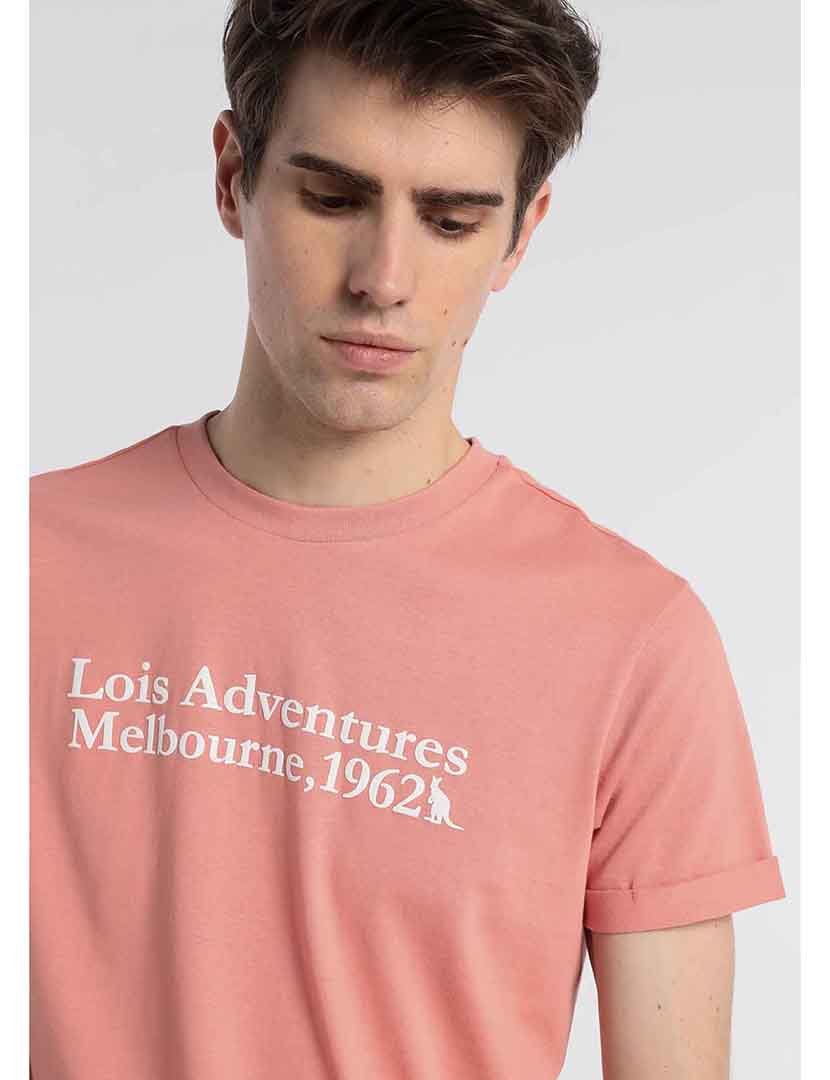 T-Shirt Homem Grafica Confort Rosa