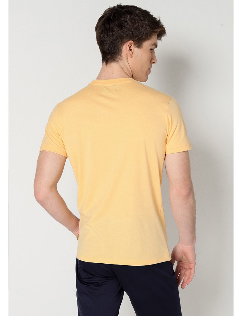 T-Shirt Homem com Estampado Amarelo