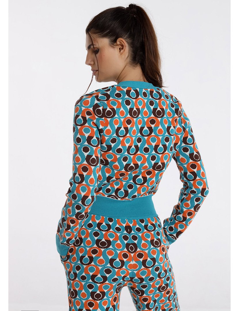 Cardigan Senhora Multicolorido