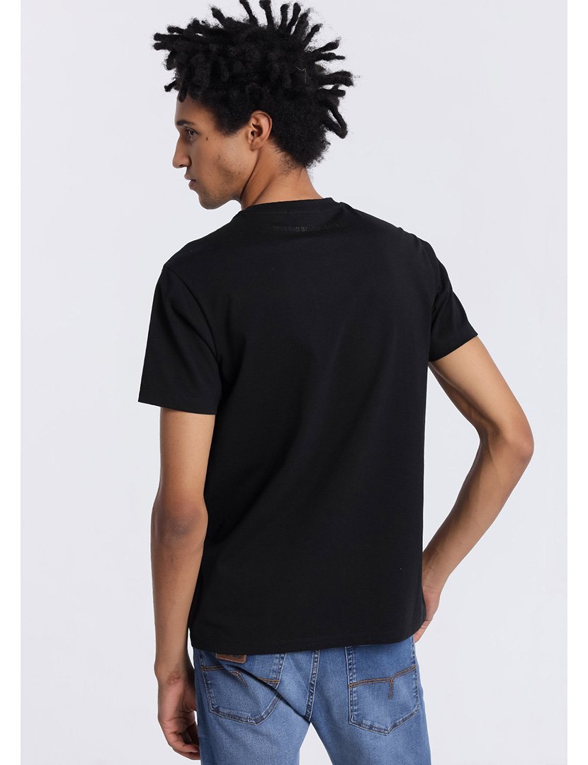 T-Shirt Homem com Estampado Preto