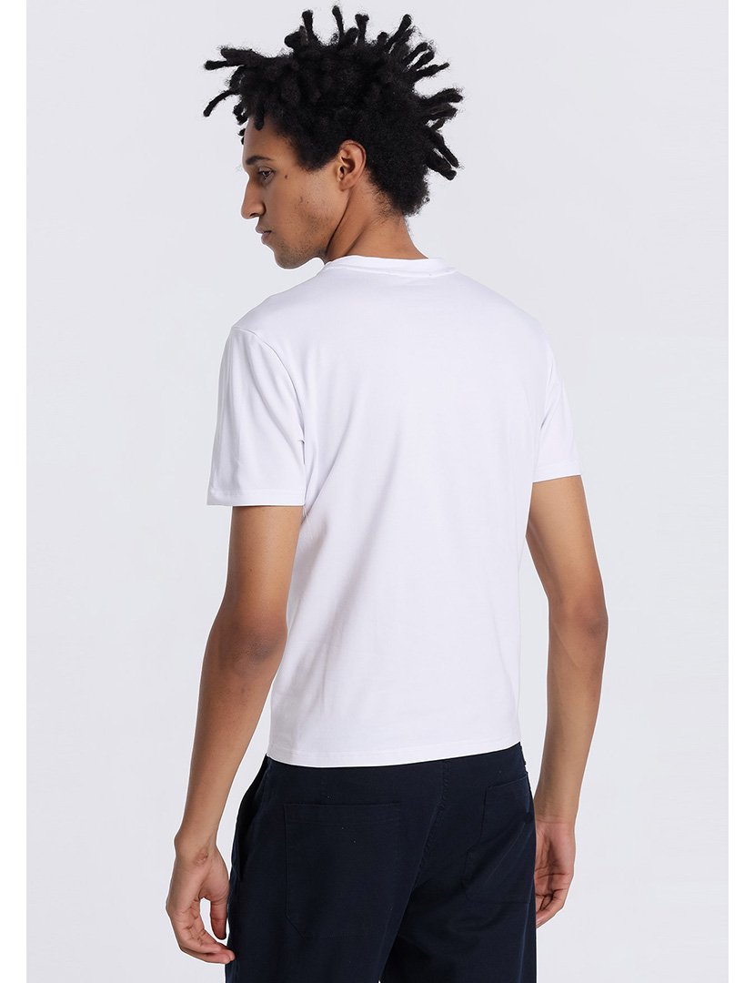 T-Shirt Homem com Estampado Branco