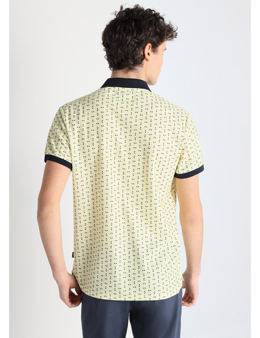 Pólo Homem com Detalhes Amarelo e Preto