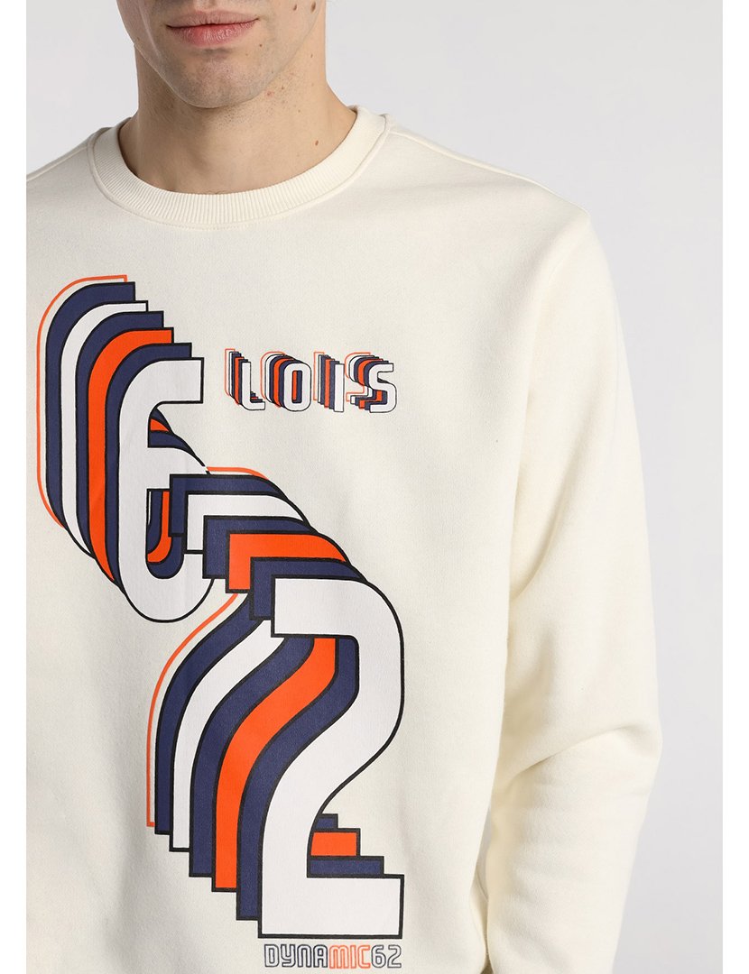 Sweatshirt Homem com Estampado Bege