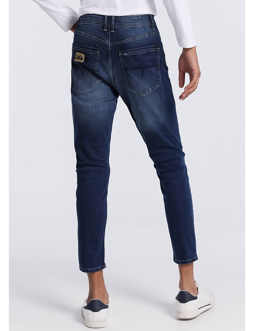 Calças Ganga Homem Skinny Cintura Média Azul