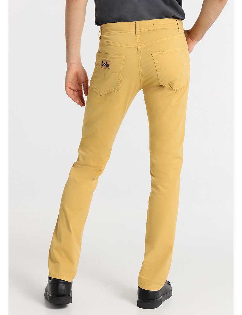 Calças Homem Regular Fit Cintura Média Laranja