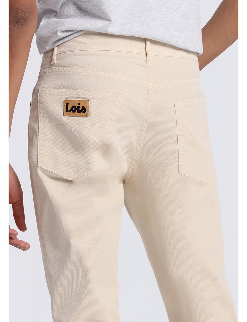 Calças Homem Regular Fit Cintura Média Bege