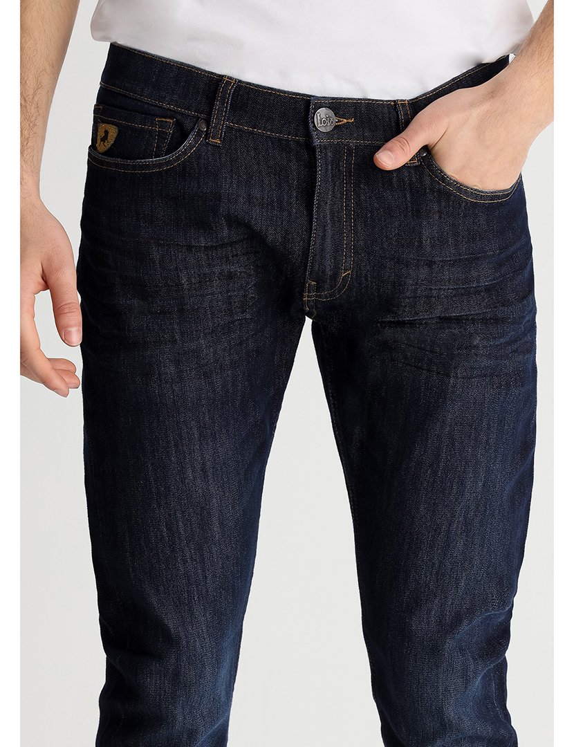 Calças Ganga Homem Slim Fit Bi-Stretch Cintura Média Azul