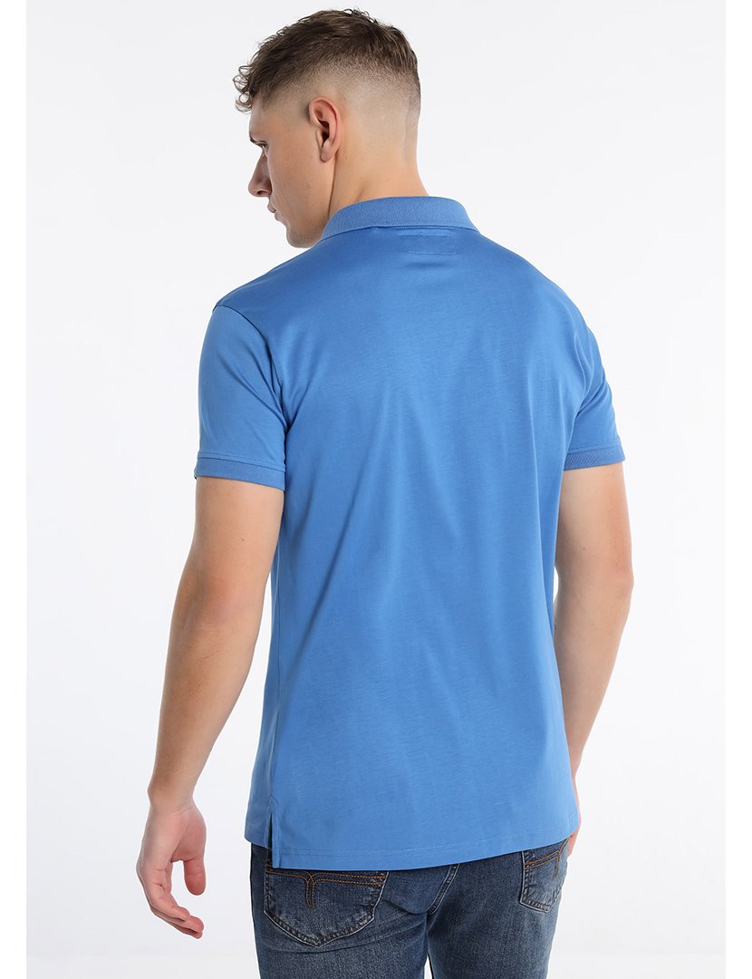 Pólo Homem com Estampado Azul