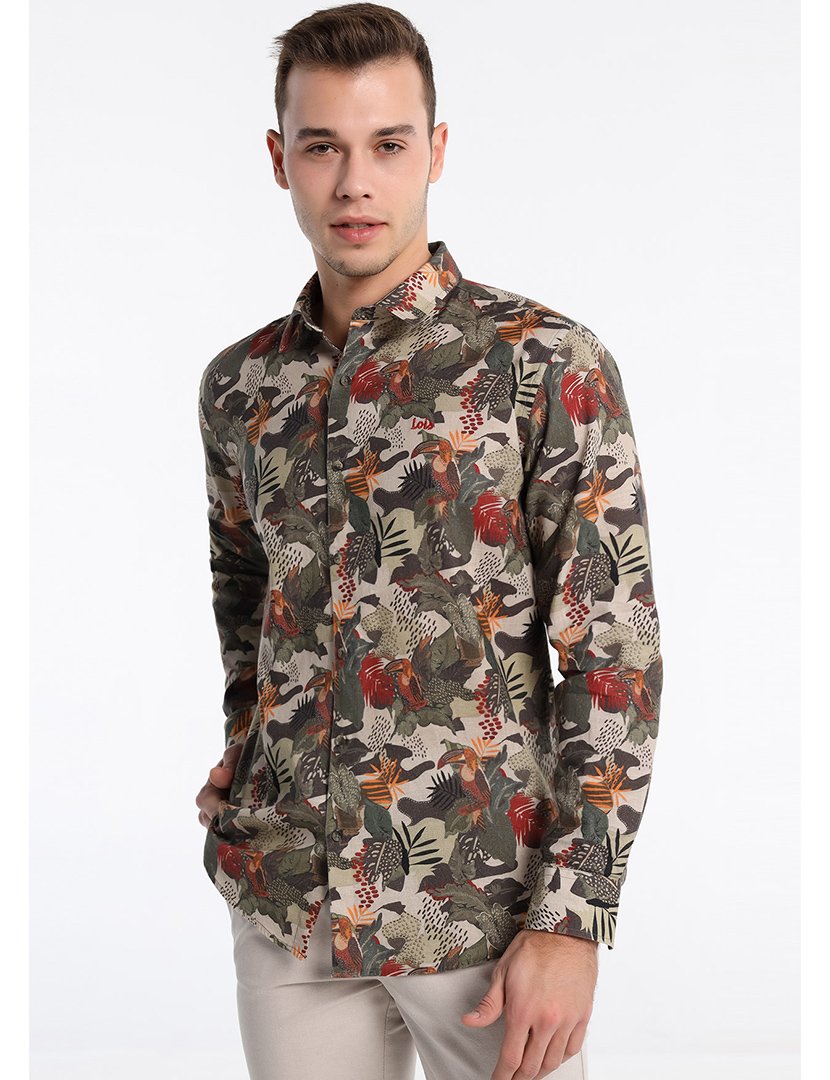 Camisa Homem Estampado Multicolorido