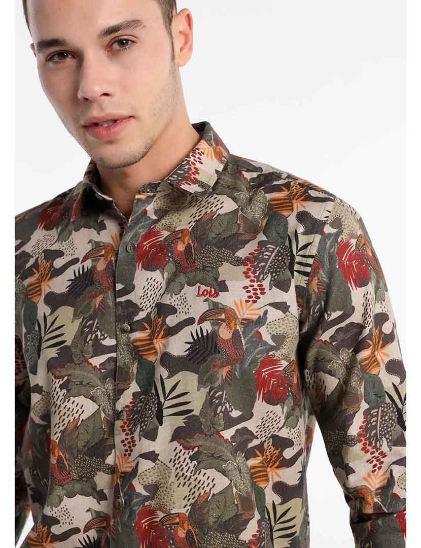 Camisa Homem Estampado Multicolorido