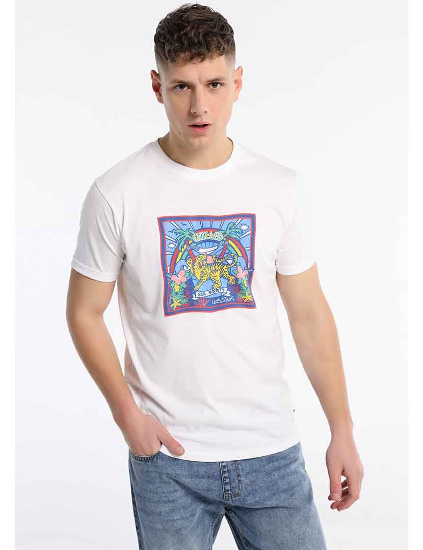 T-Shirt Homem com Estampado Branco