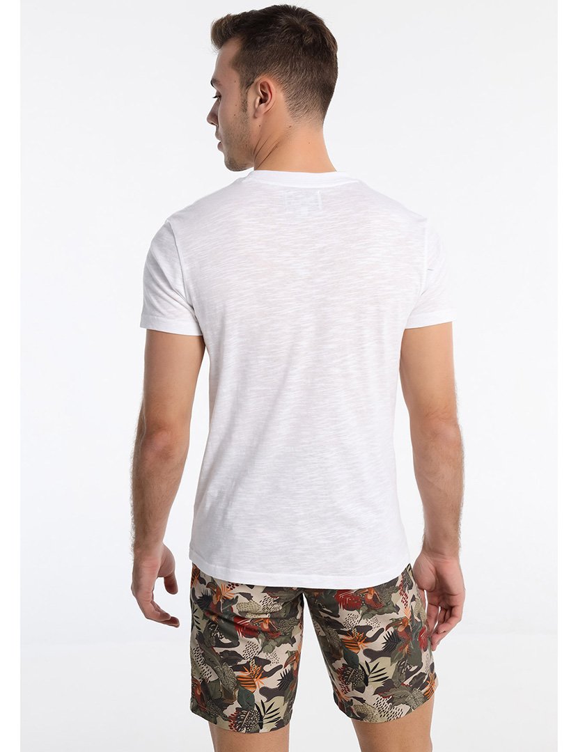 T-Shirt Homem com Estampado Branco