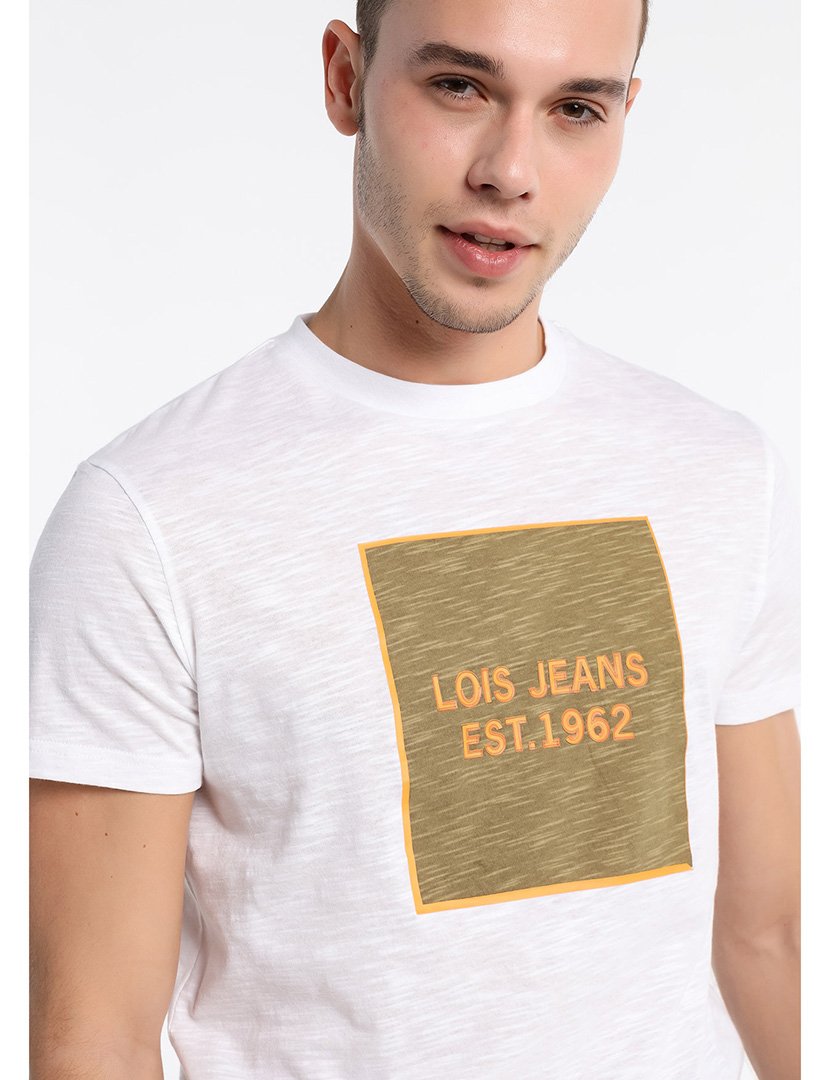 T-Shirt Homem com Estampado Branco