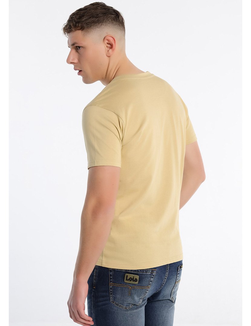T-Shirt Homem com Estampado Amarelo