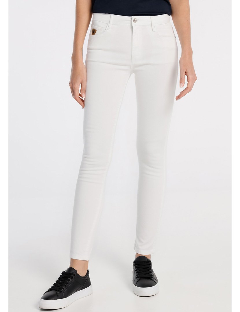 Calças Denim Senhora Skinny Fit Branco