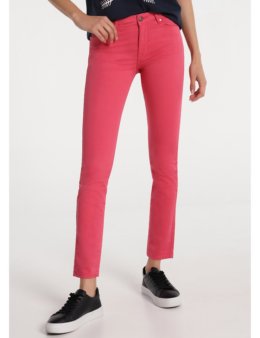 Calças Senhora Skinny Fit Rosa