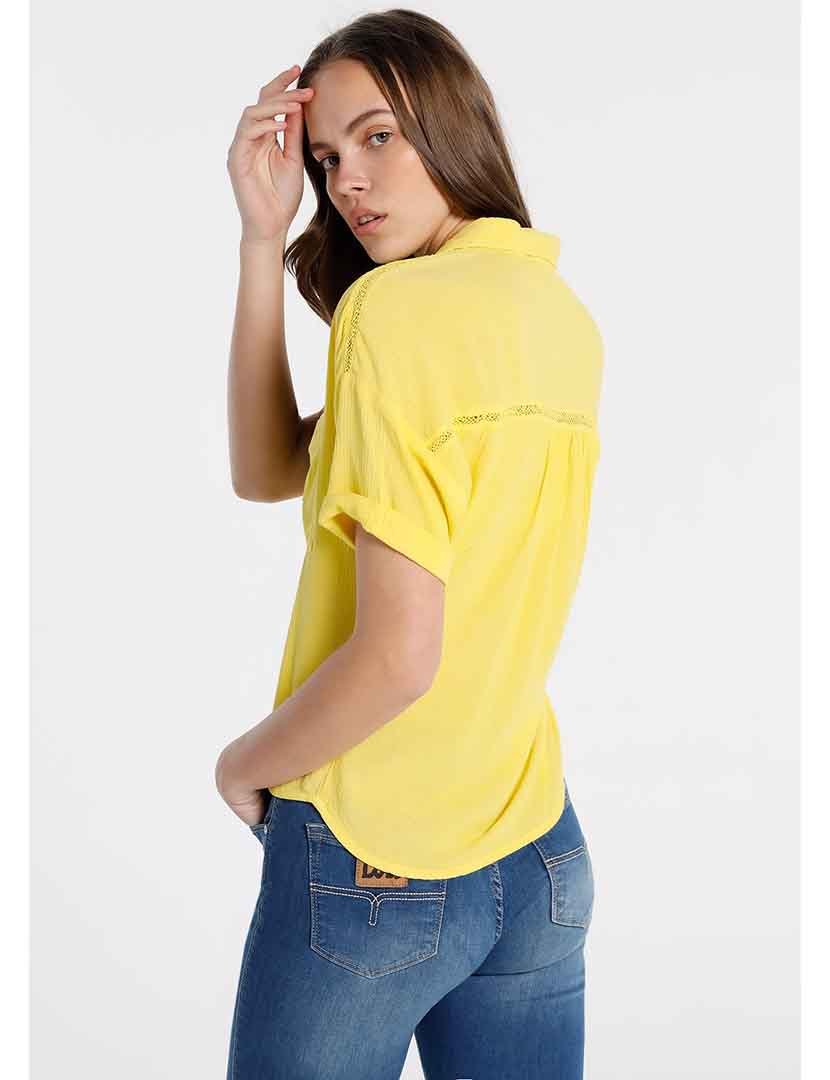 Blusa Senhora Algodão Amarelo