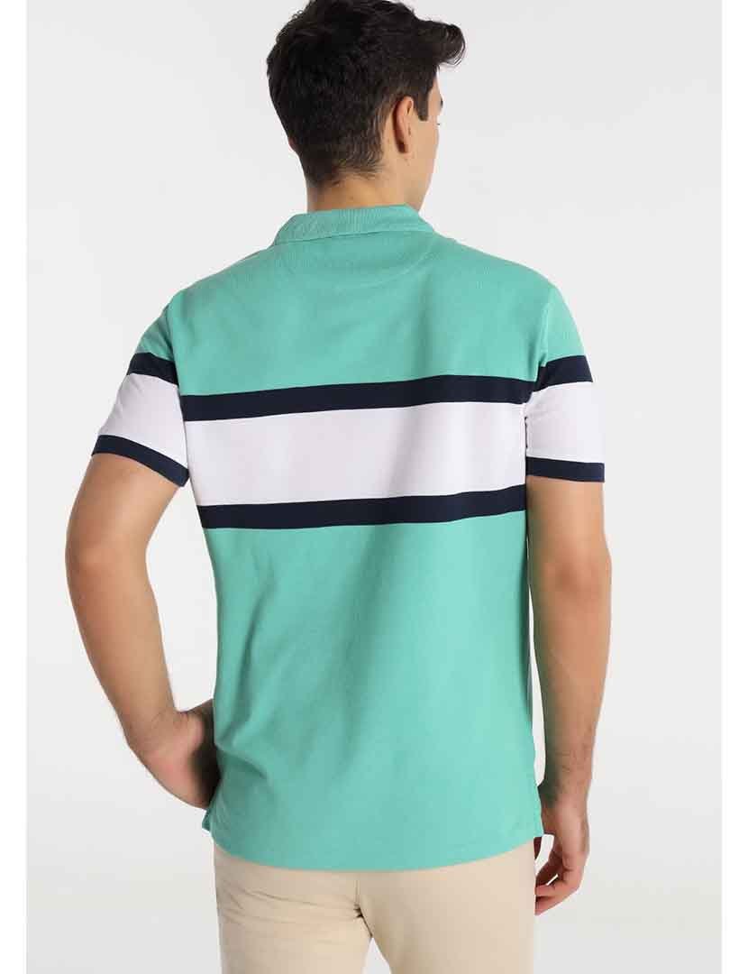 Pólo Homem com Bordado 3D Verde