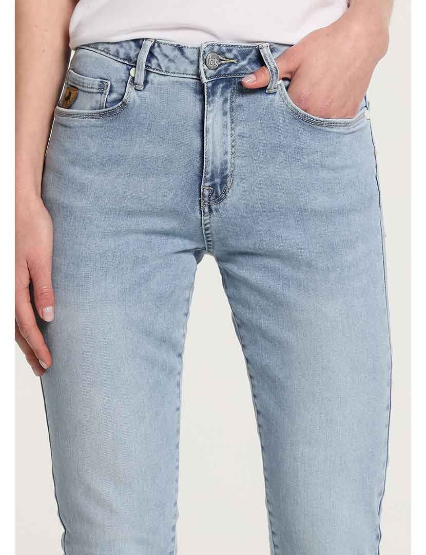 Calças Ganga Senhora Skinny Cintura Baixa Azul