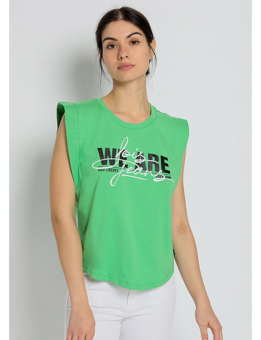 T-Shirt de Alças Senhora Verde