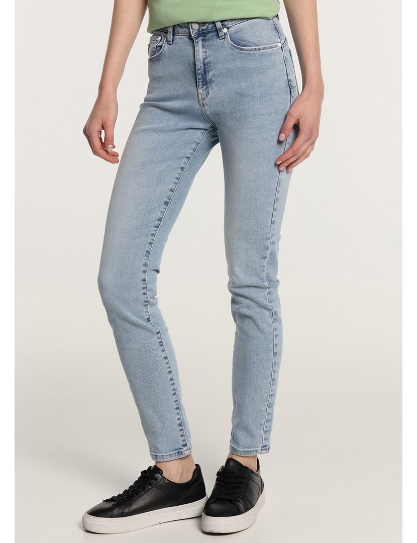 Calças Ganga Senhora Push Up Skinny Azul