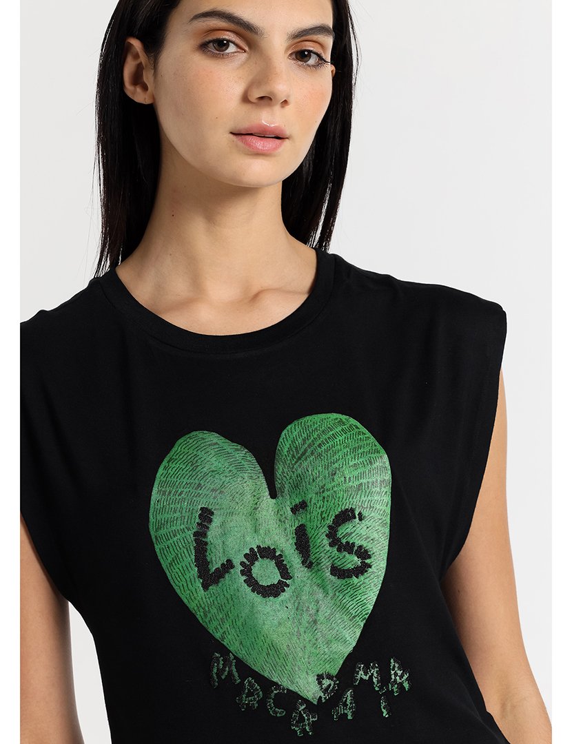 Blusa Senhora com Estampado Preto