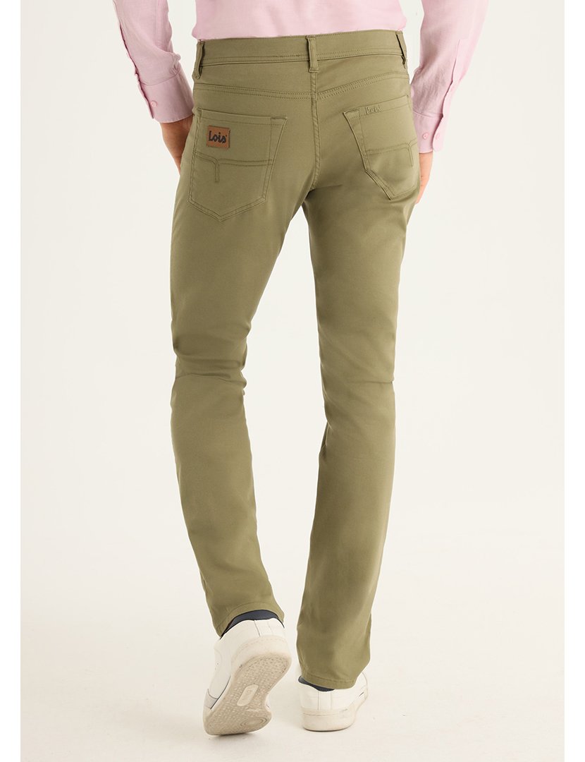 Calças Homem Regular Fit Cintura Média Verde