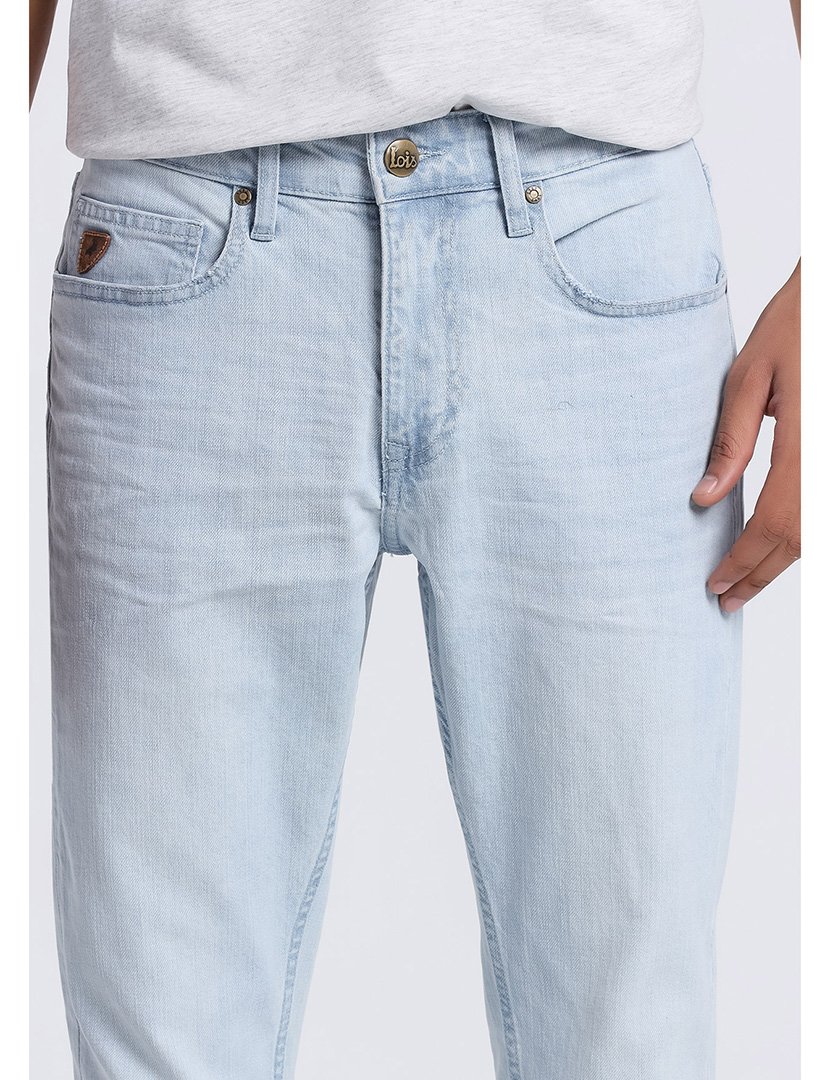 Calças Ganga Homem Slim Fit Cintura Média Azul